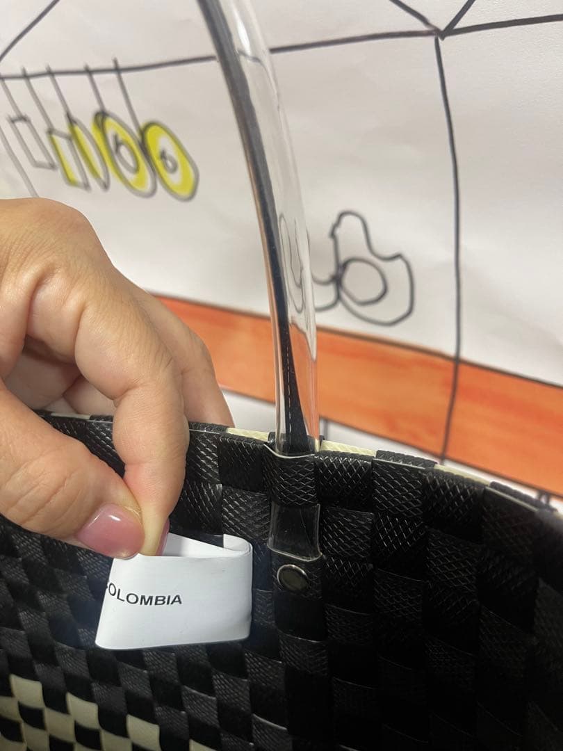 MARNI チェッカー柄 かごバッグ