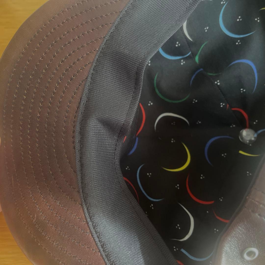 Mr.FATMAN レザー　キャップ　ダークブラウン