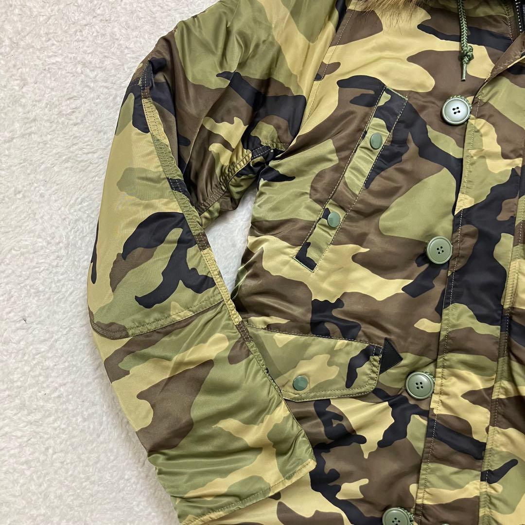 未使用級✨L アルファインダストリーズ N-3B カモフラ フライトジャケット