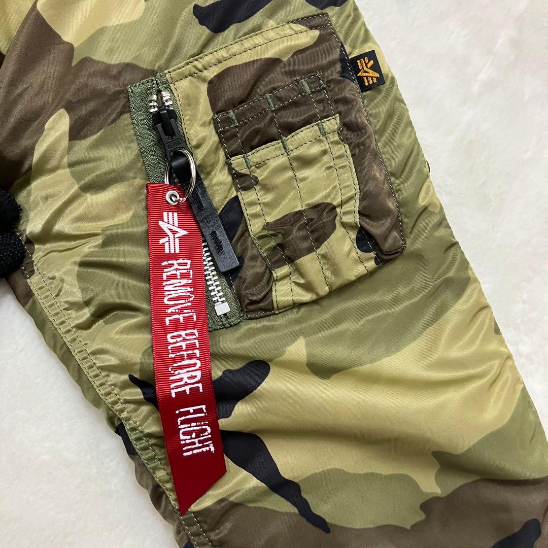 未使用級✨L アルファインダストリーズ N-3B カモフラ フライトジャケット