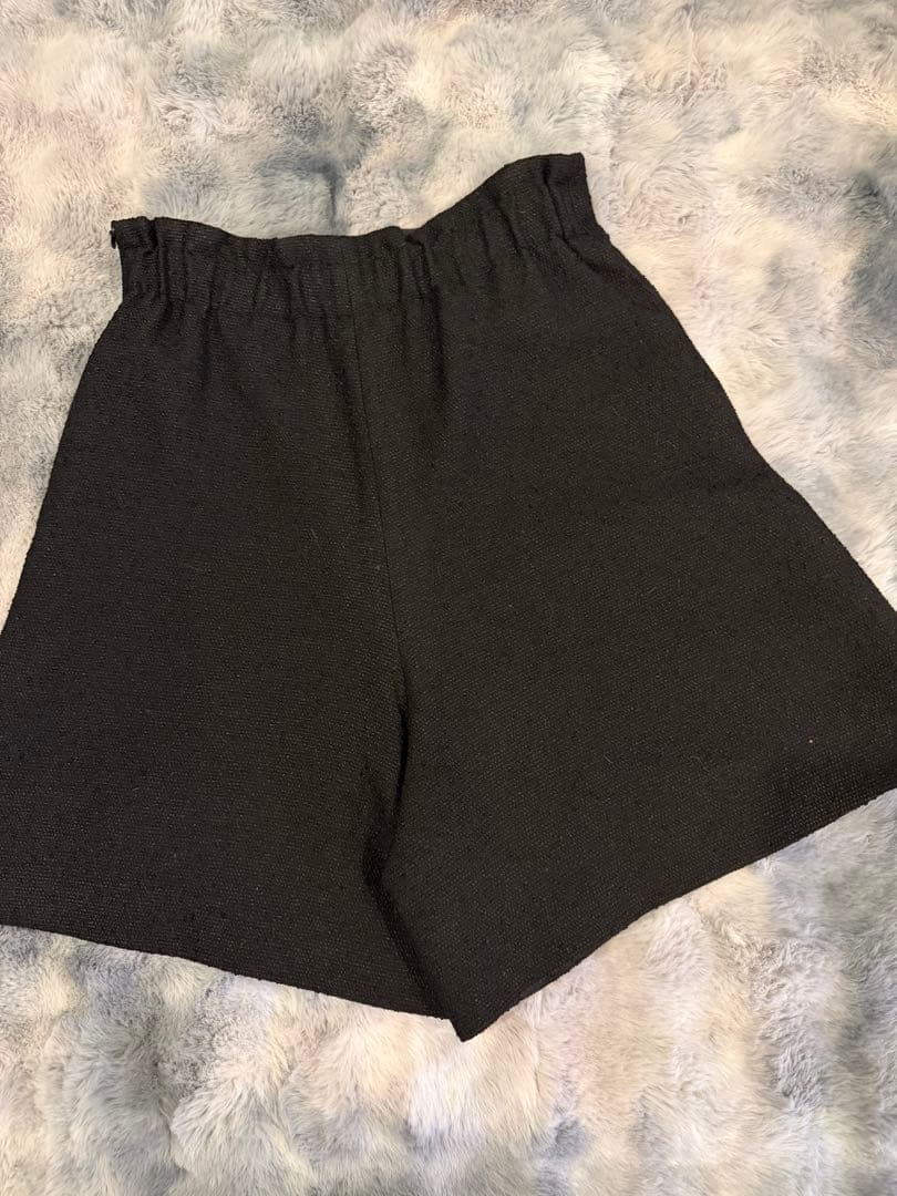 美品　シーニュ cygne ツイード ショートパンツ 黒　joelleサイズ0