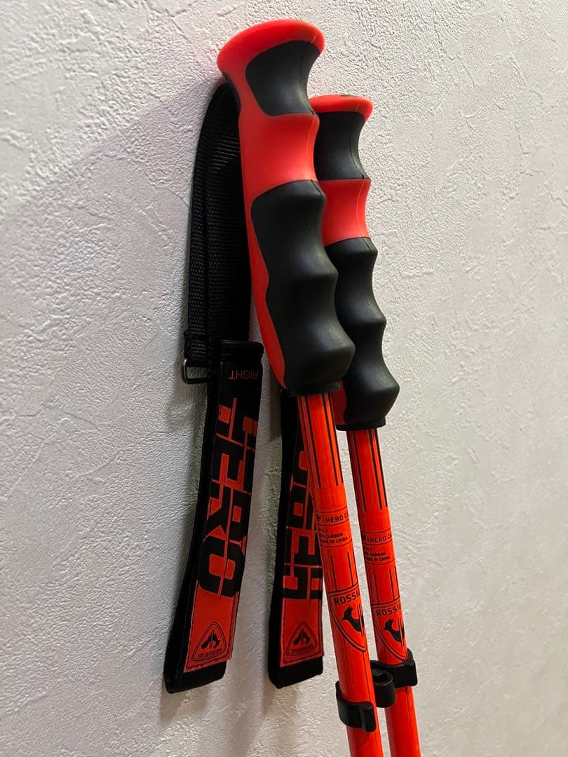 Rossignol スキー用ストック カーボン　オレンジ/ブラック 115cm