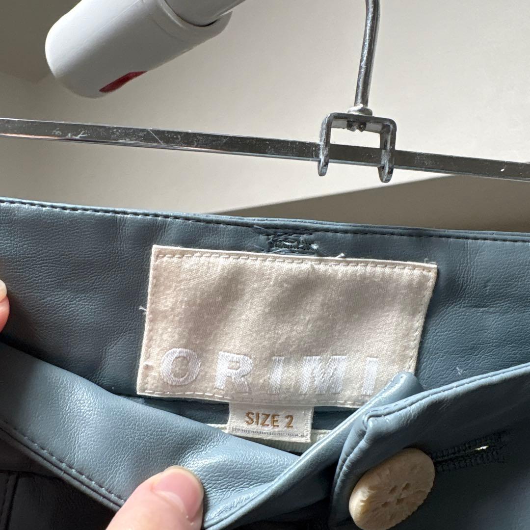 【orimi】 23aw big big slacks leather