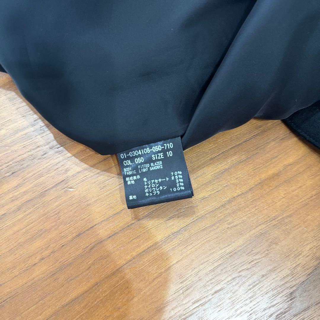 セオリー Light Saxony 2 テーラードジャケット 黒ブラックウールL