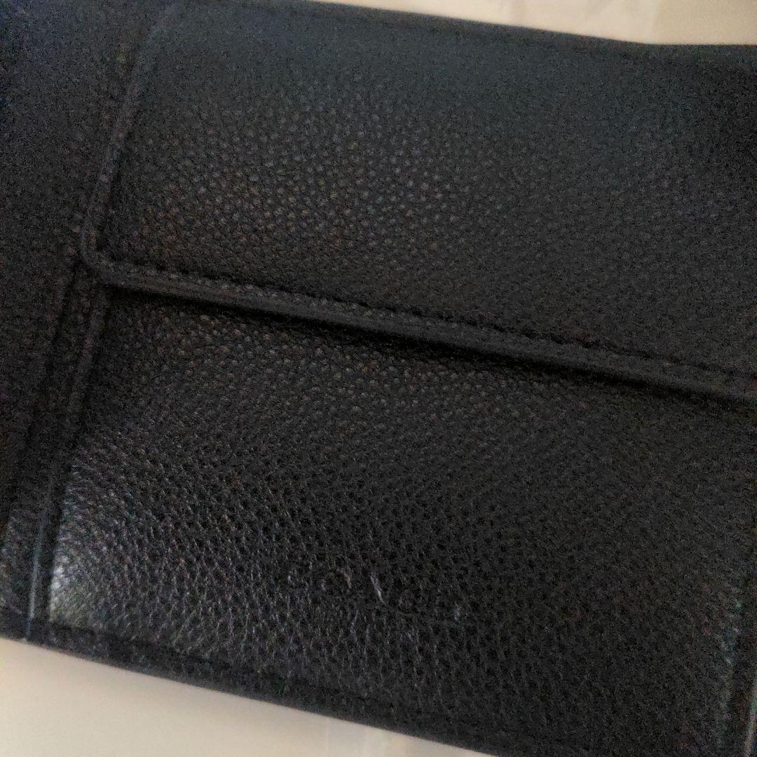 【新品未使用】COACH 二つ折り財布 黒 レザー