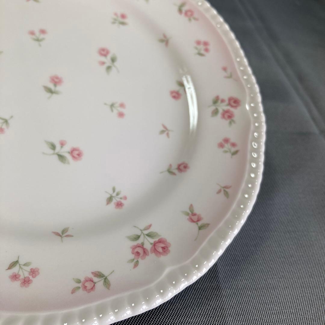 ノリタケ　コベントリーローズ　ケーキ皿　薔薇　ローズ　花　バラ　ピンク　プレート
