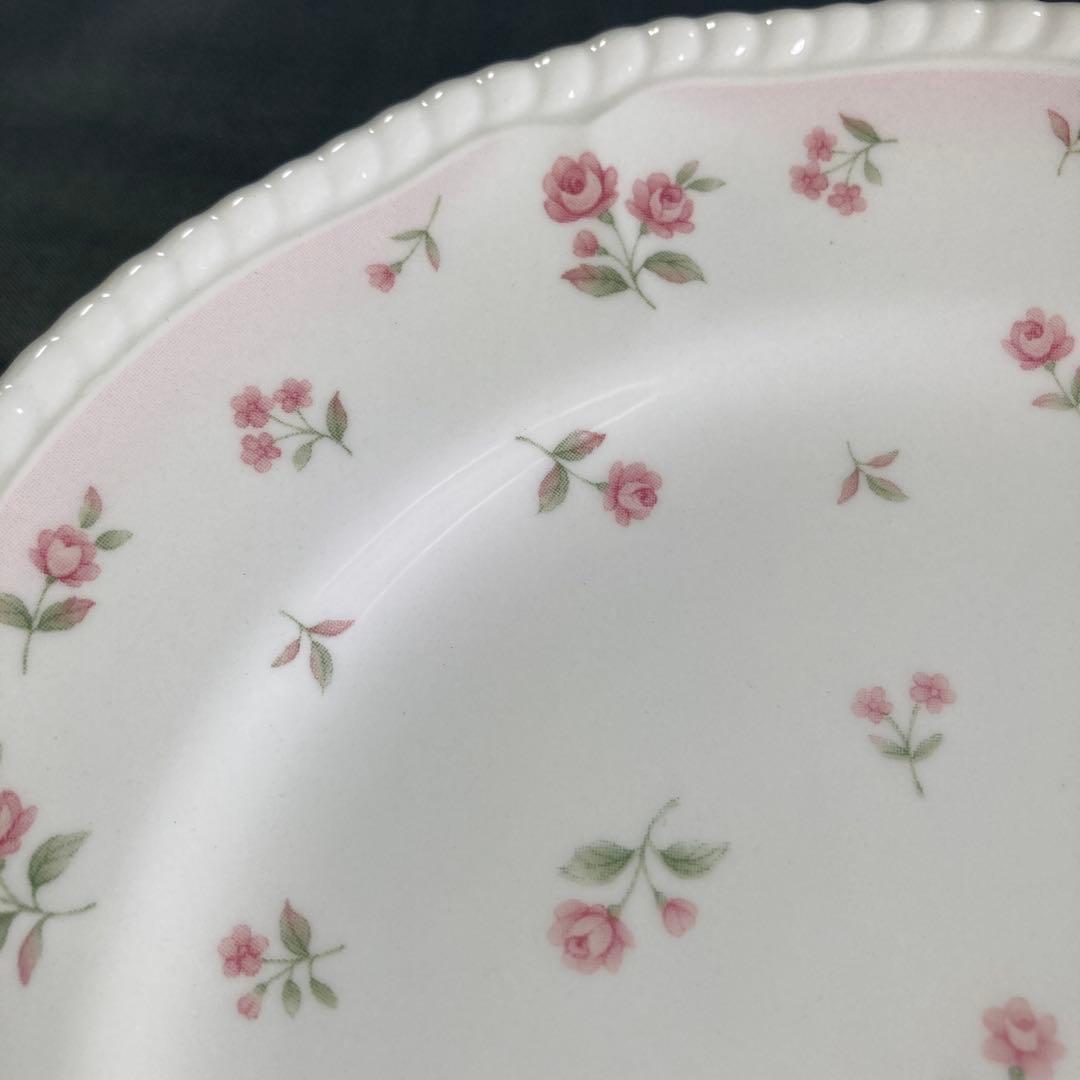 ノリタケ　コベントリーローズ　ケーキ皿　薔薇　ローズ　花　バラ　ピンク　プレート