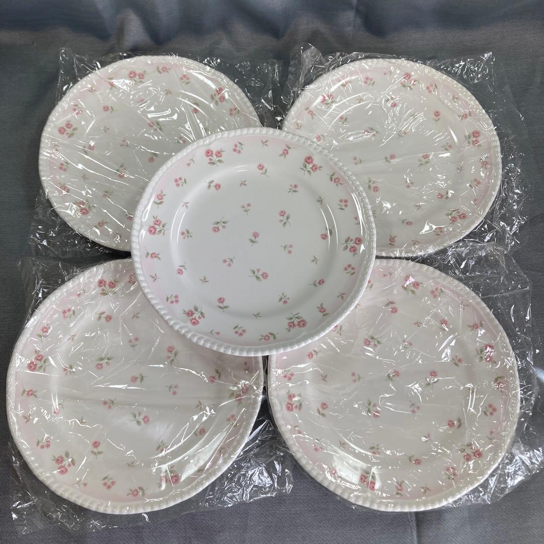 ノリタケ　コベントリーローズ　ケーキ皿　薔薇　ローズ　花　バラ　ピンク　プレート