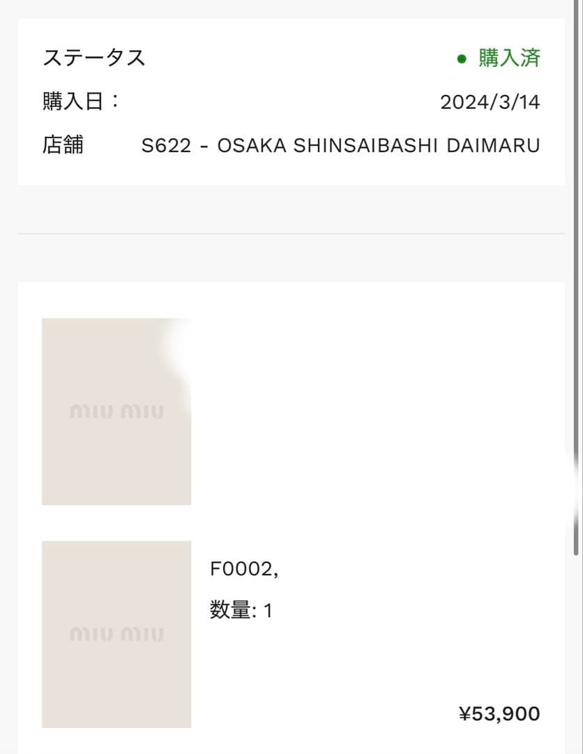 miumiu ヘアピン ブラック