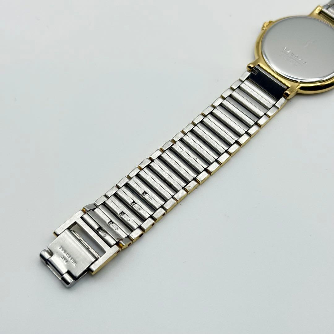 ✨新品電池・稼働✨サンローラン 腕時計 クォーツ ラウンド コンビ ユニセックス