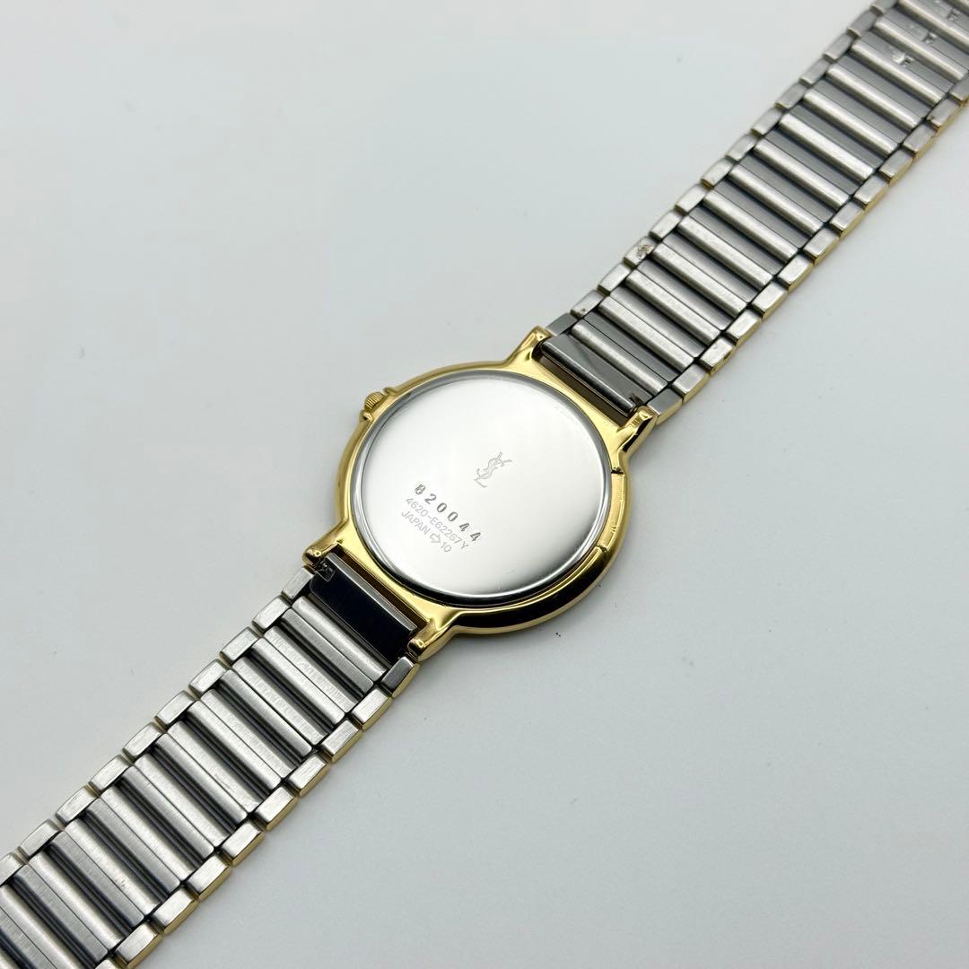 ✨新品電池・稼働✨サンローラン 腕時計 クォーツ ラウンド コンビ ユニセックス