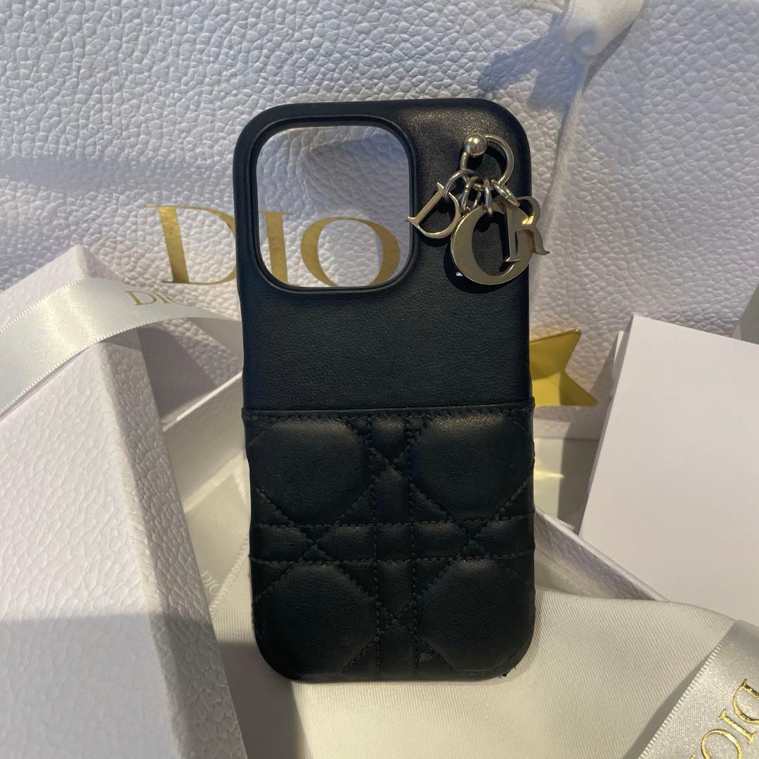 Lady Dior iPhone 16pro ケース 本物購入証明有