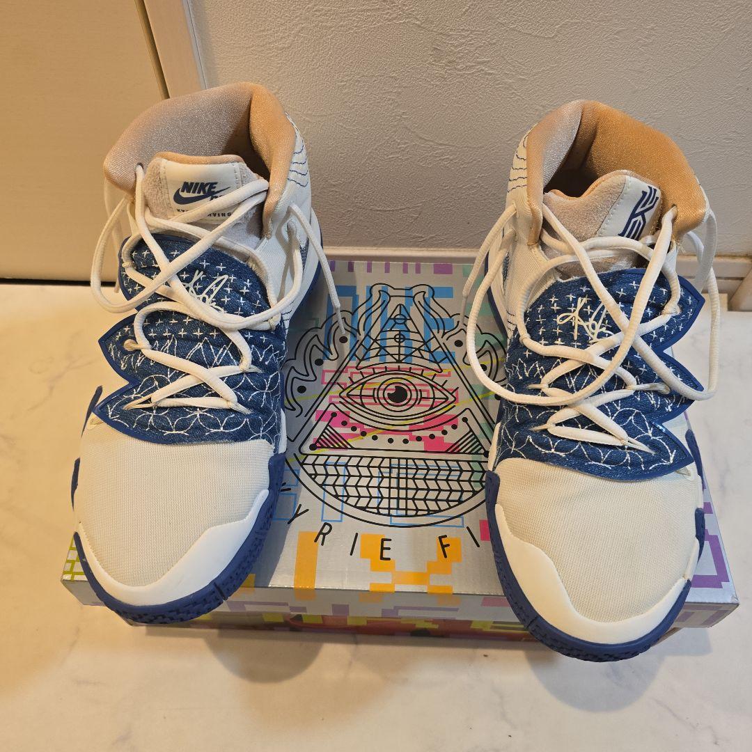 Nike バスケットボールシューズ 高トップ ホワイト/ネイビー