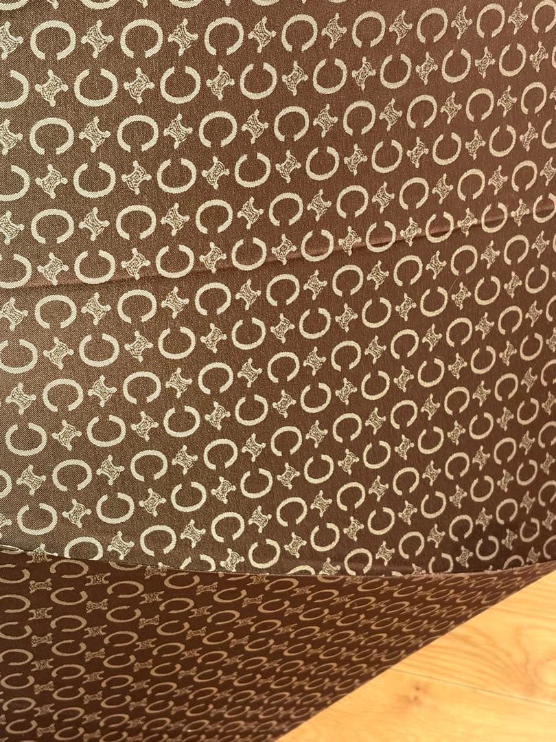 【極美品】CELINE セリーヌ マカダム柄 長傘 ブラウン 軽量