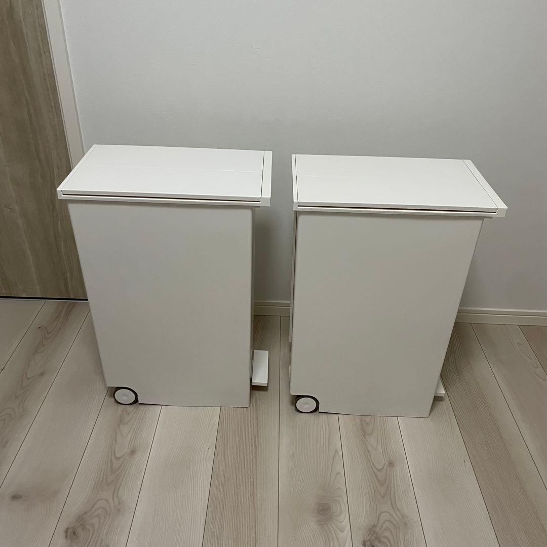 ケユカ　ゴミ箱45リットル　ホワイト　2個セット