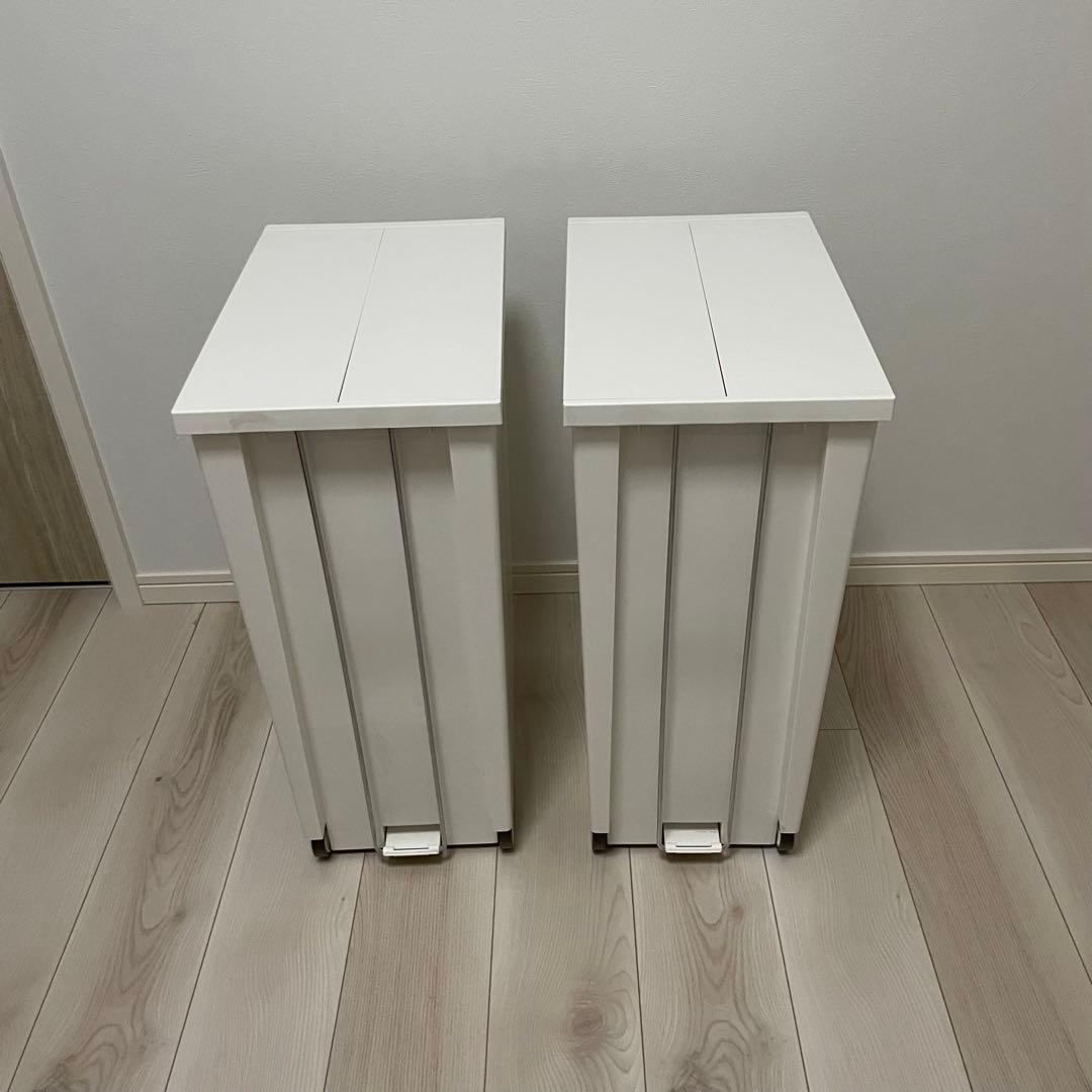 ケユカ　ゴミ箱45リットル　ホワイト　2個セット