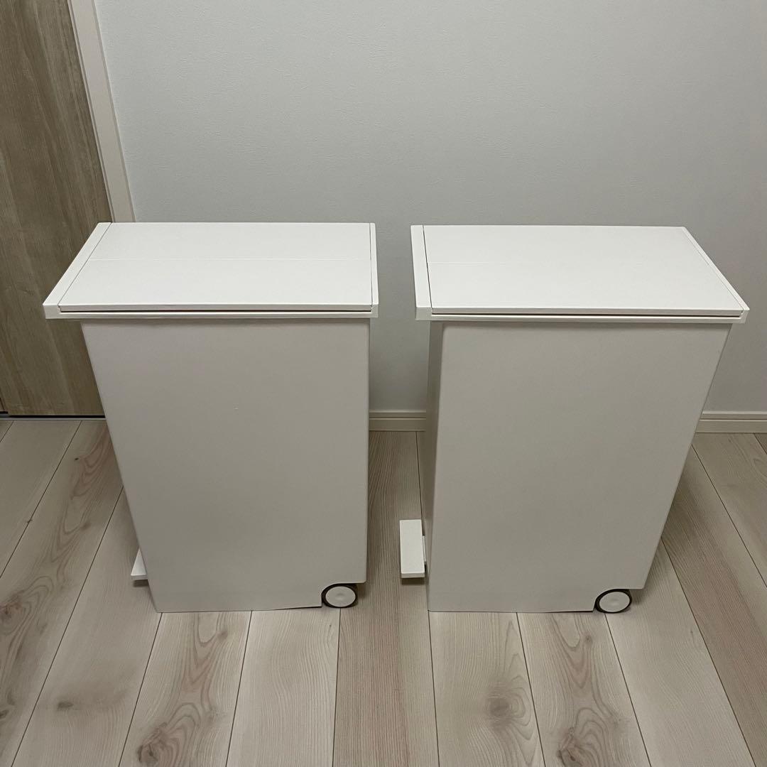 ケユカ　ゴミ箱45リットル　ホワイト　2個セット