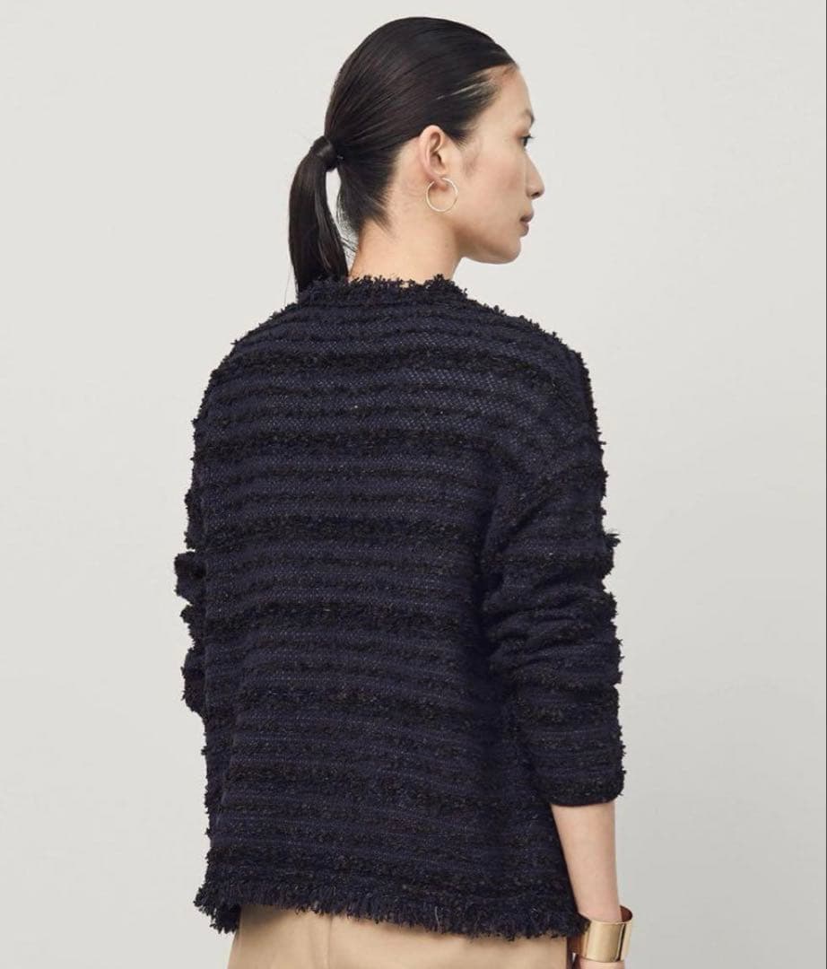 美品　ソージュ ツイードライクニットジャケット