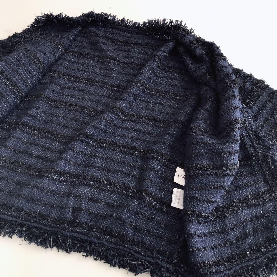 美品　ソージュ ツイードライクニットジャケット