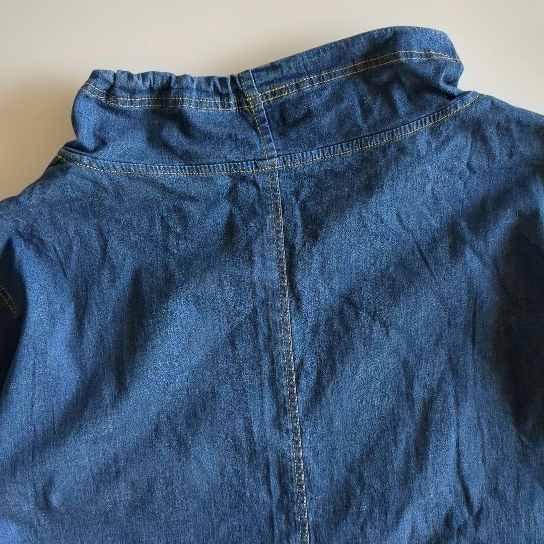 i+mu センソユニコ ロングワンピース インディゴ フレア ゆったり 40