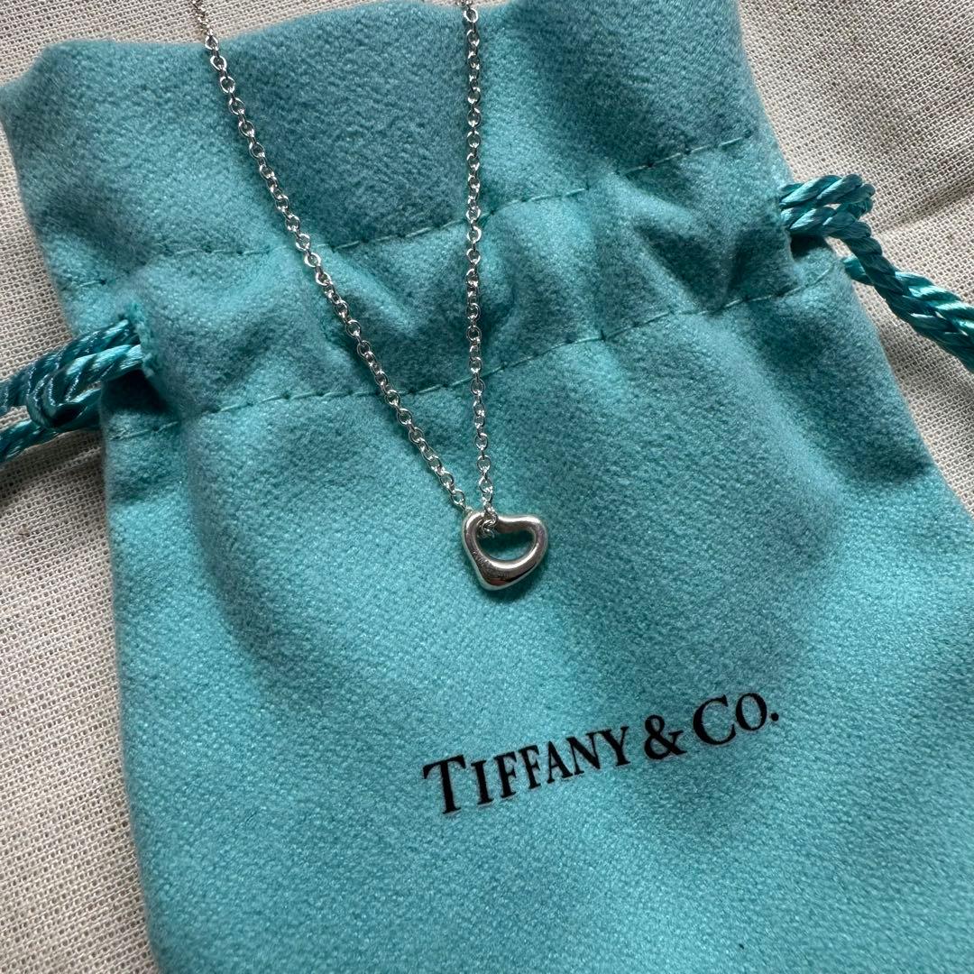 ティファニー ネックレス オープンハート 7mm