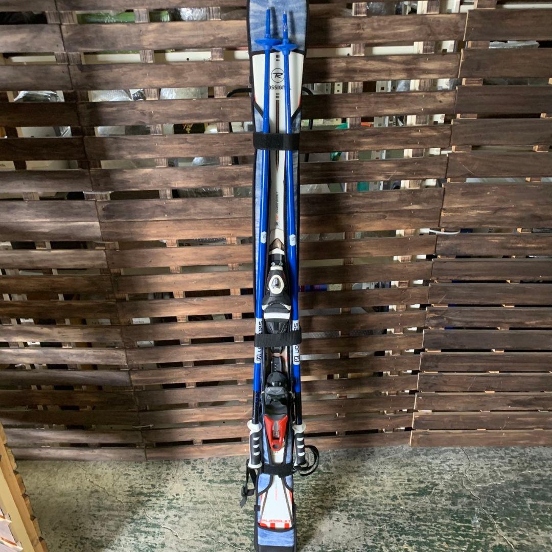 J393\" ROSSIGNOL / salomon スキー板 ストック セット