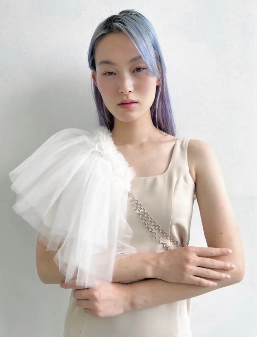 【kishidamiki】Tulle chain belt