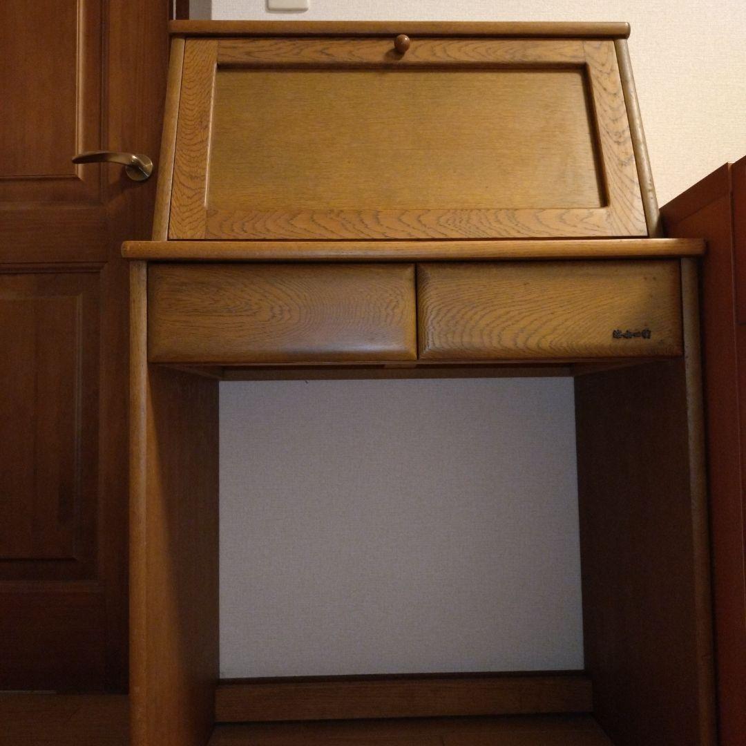 浜本工芸 木製 ライティングビューロー ライティングデスク 引出付き 学習机 机