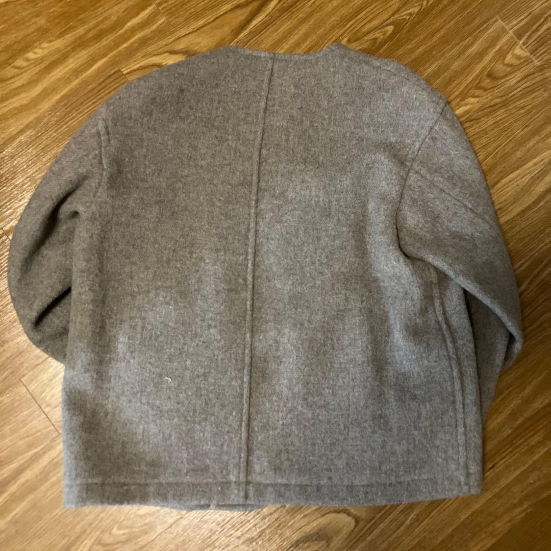 DANTON ダントン ウールライトパイル ウールモッサ カラーレスジャケット