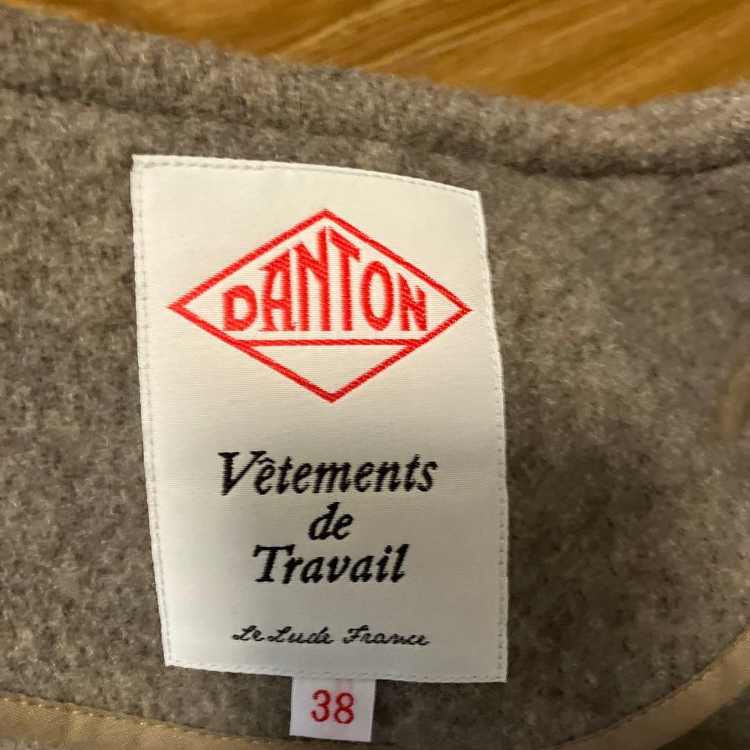 DANTON ダントン ウールライトパイル ウールモッサ カラーレスジャケット