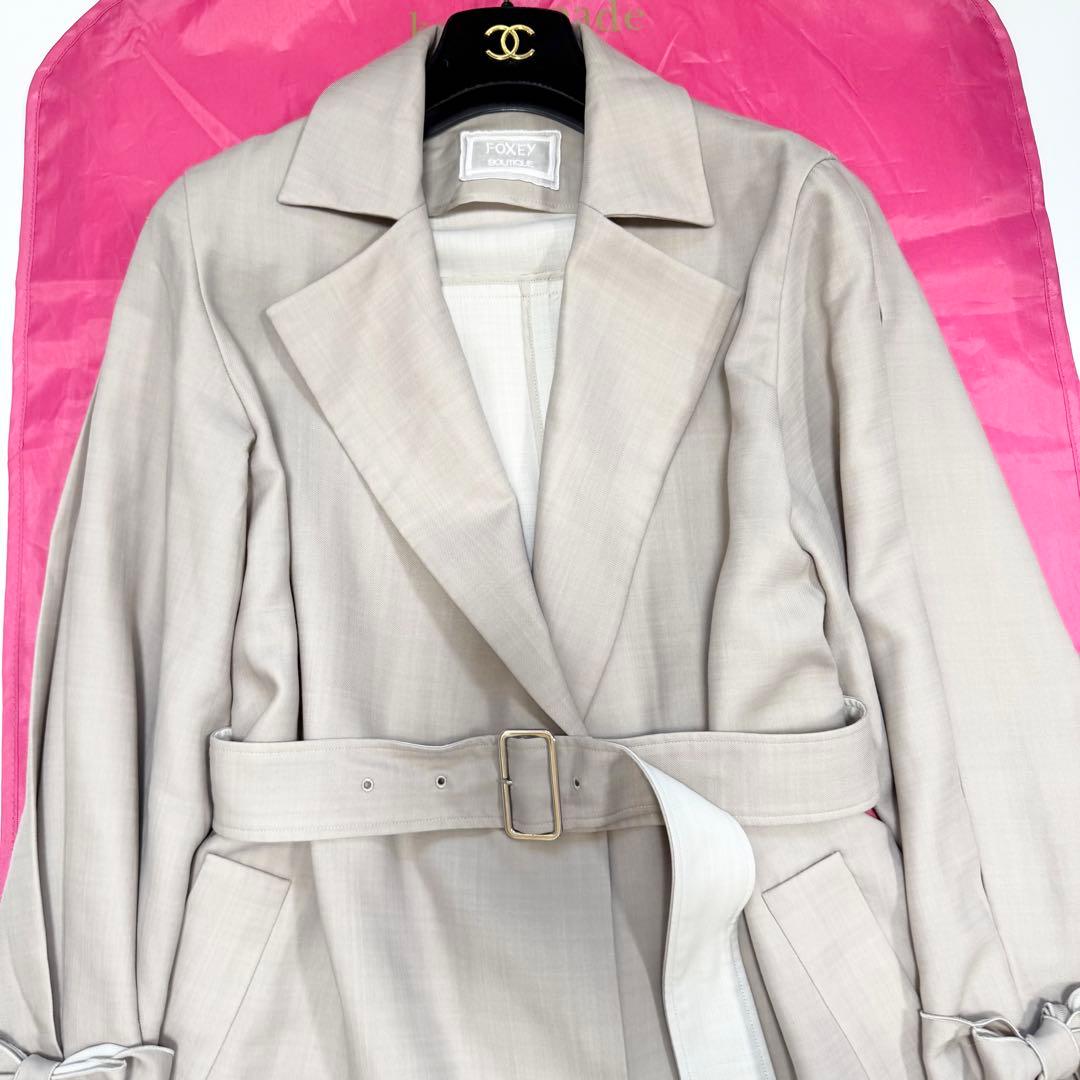 【美品✨】完売 17万 フォクシー Grace スプリングコート ベージュ 38