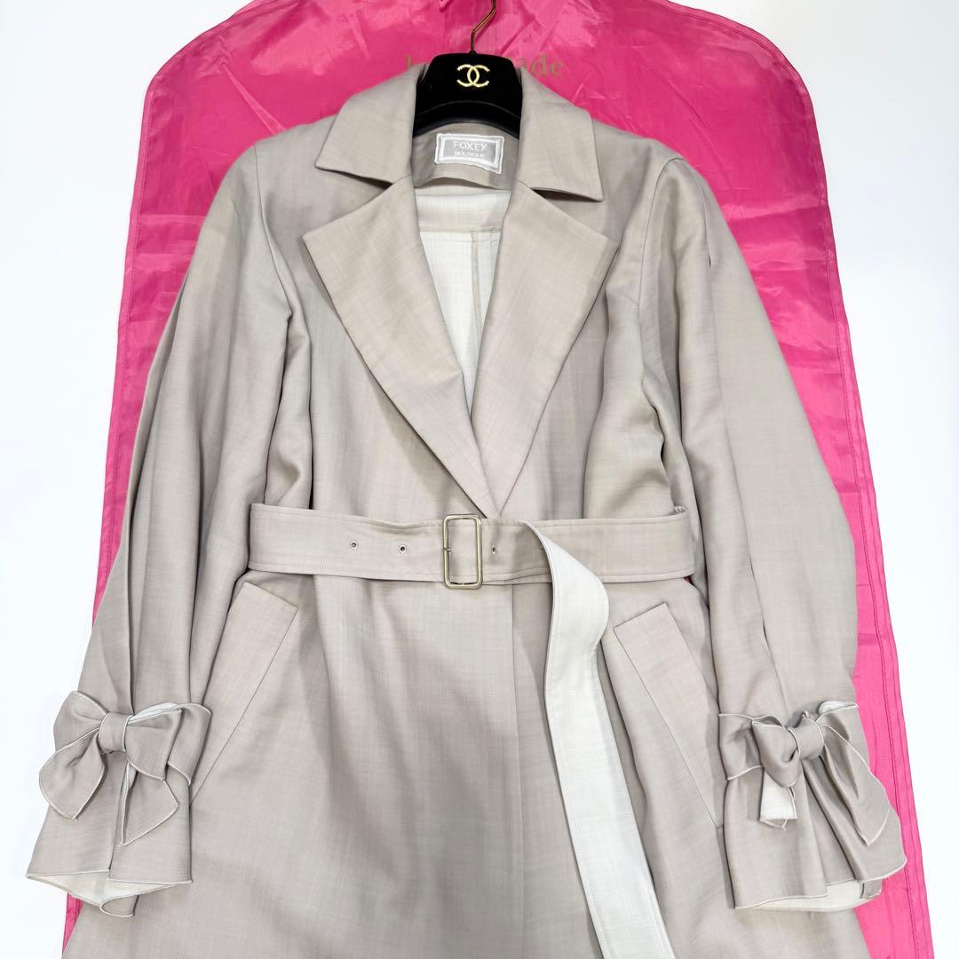 【美品✨】完売 17万 フォクシー Grace スプリングコート ベージュ 38