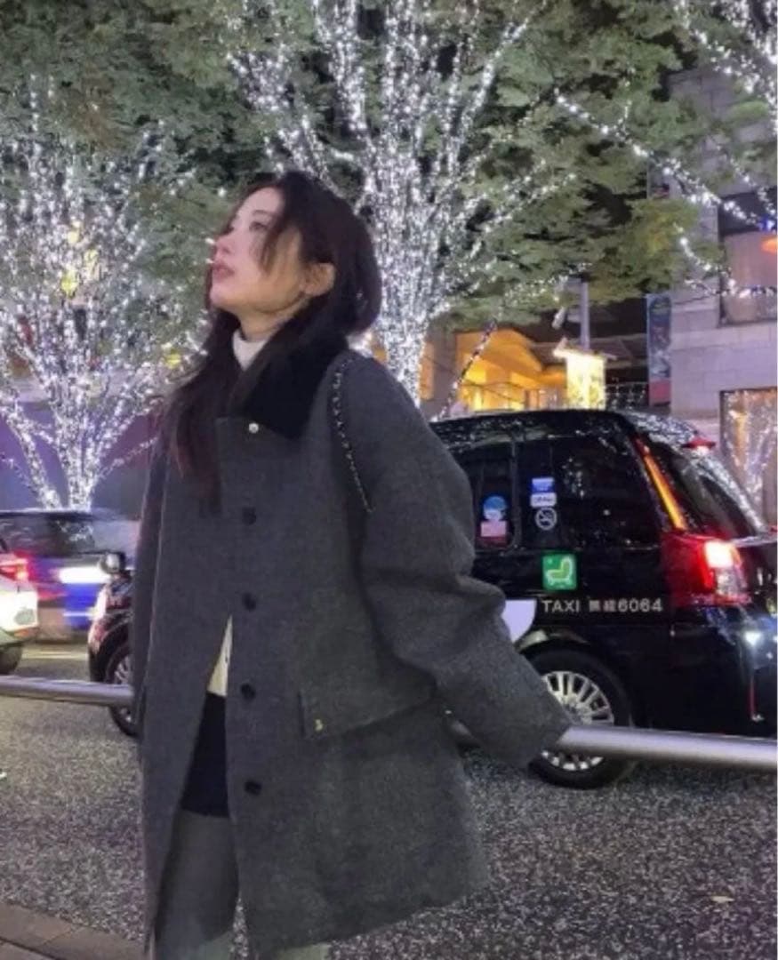 新品　コーデュロイ ヘリンボーン ショート コート ジャケット