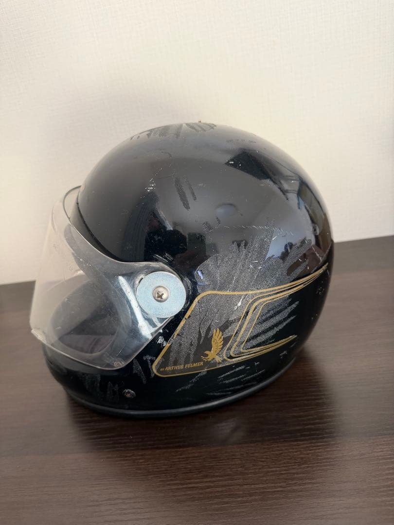 1970s Arthur Fulmerヘルメット 黒 Mサイズ ヴィンテージ