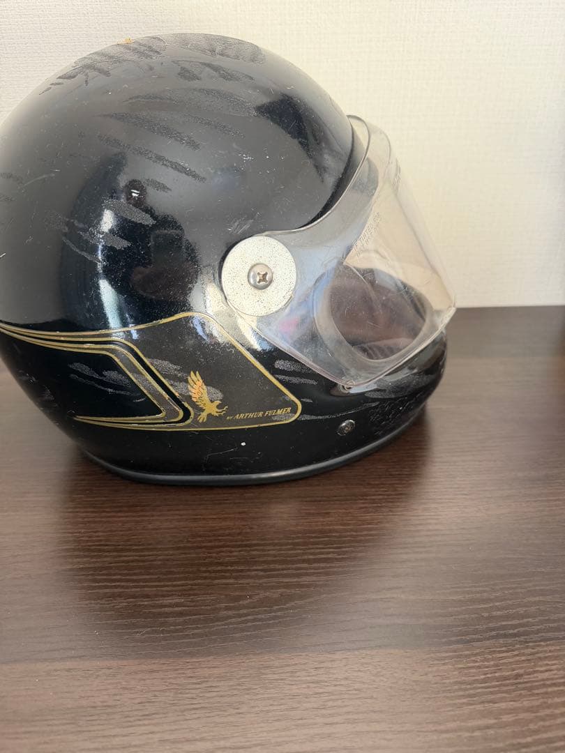 1970s Arthur Fulmerヘルメット 黒 Mサイズ ヴィンテージ