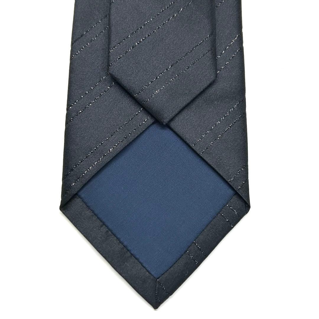 【未使用に近い✨】ポールスミス ネクタイ ブラック ラメ ストライプ ナロータイ