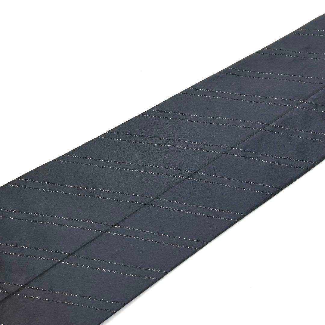 【未使用に近い✨】ポールスミス ネクタイ ブラック ラメ ストライプ ナロータイ