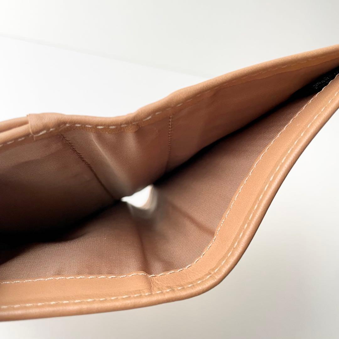 コーチ COACH 折り財布 ハンプトンズ シグネチャー レザー キャメル 新品