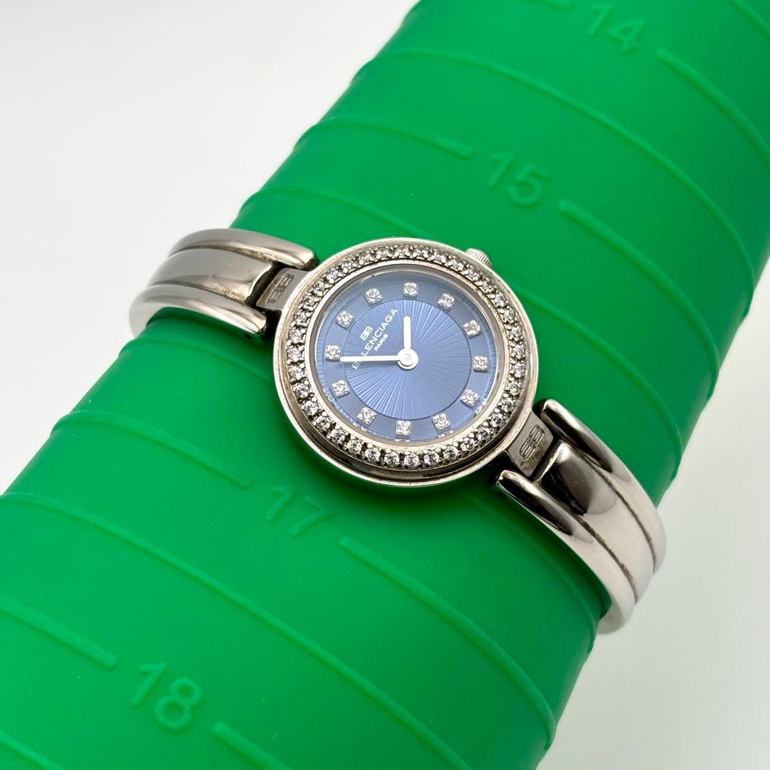 希少✨バレンシアガ ストーンベゼル 12Pダイヤ レディース 腕時計 箱