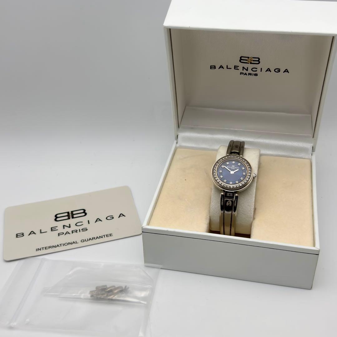 希少✨バレンシアガ ストーンベゼル 12Pダイヤ レディース 腕時計 箱
