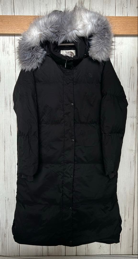 ☆THE NORTH FACE ☆ファーフード付きロングコート／黒／レディースL