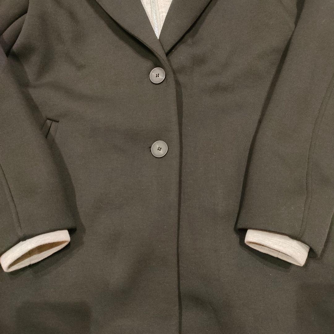 美品　ZARA デタッチャブルフード コントラストコート M ロング フード付