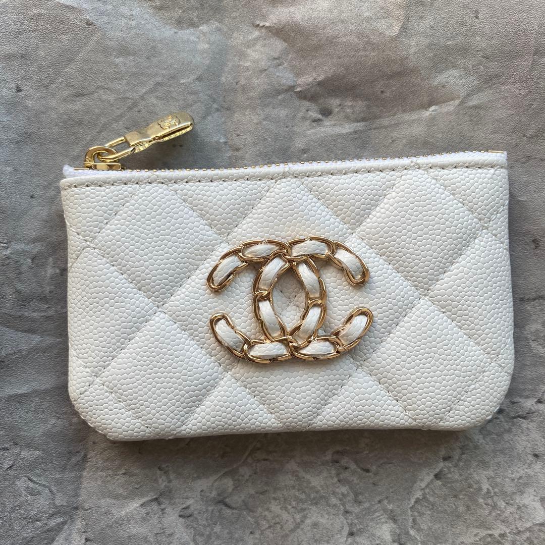 ケース　ノベルティ ココマーク　ホワイト　チェーンロゴ