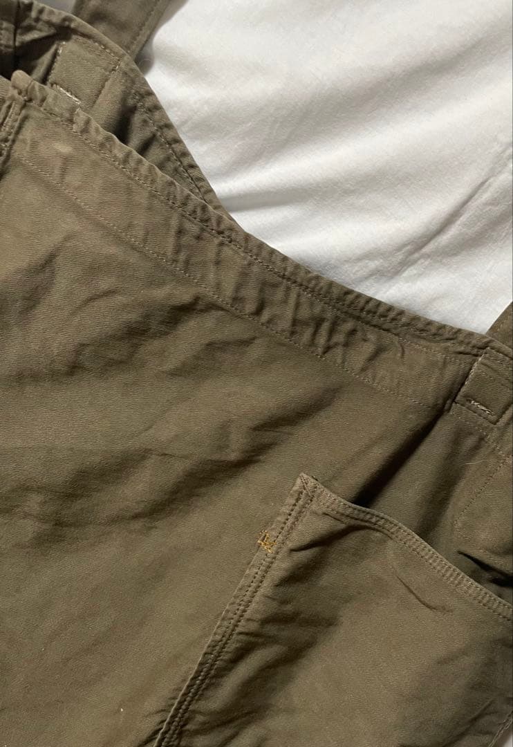 45R麦サテンの秋色エプロンドレス　ロング丈