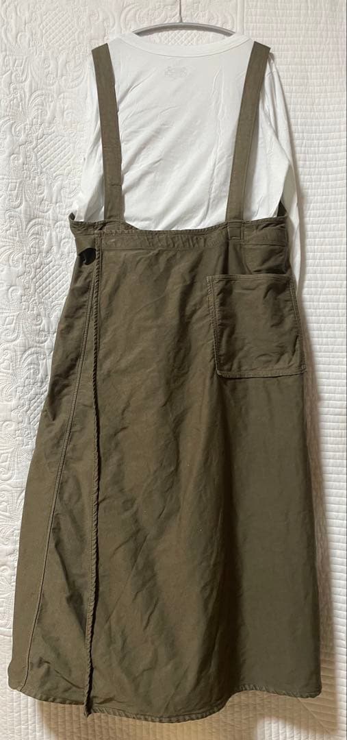 45R麦サテンの秋色エプロンドレス　ロング丈