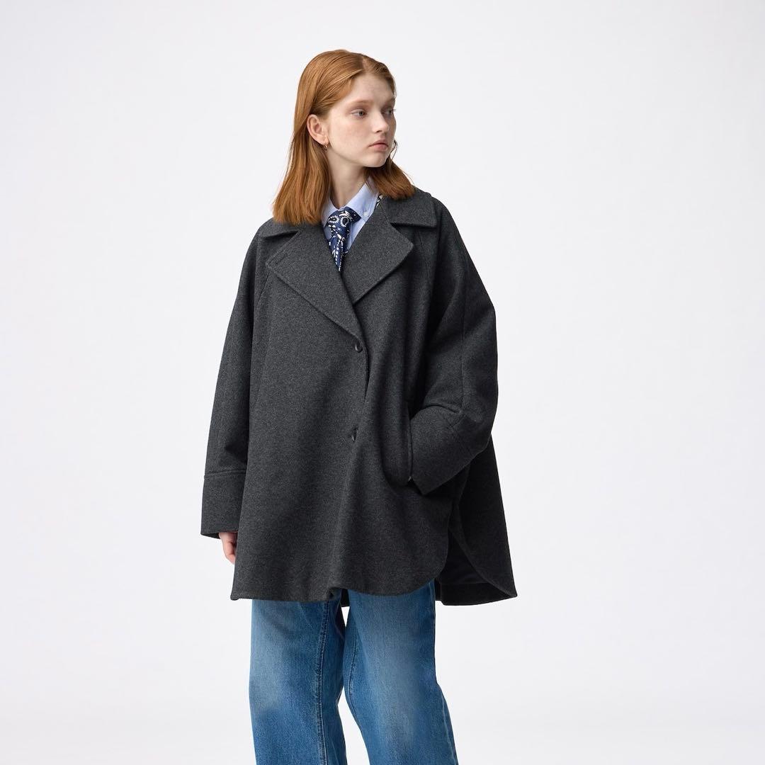 【クーポン使用可】新品　タグ付き　コージーメルトンケープコートGU 完売品