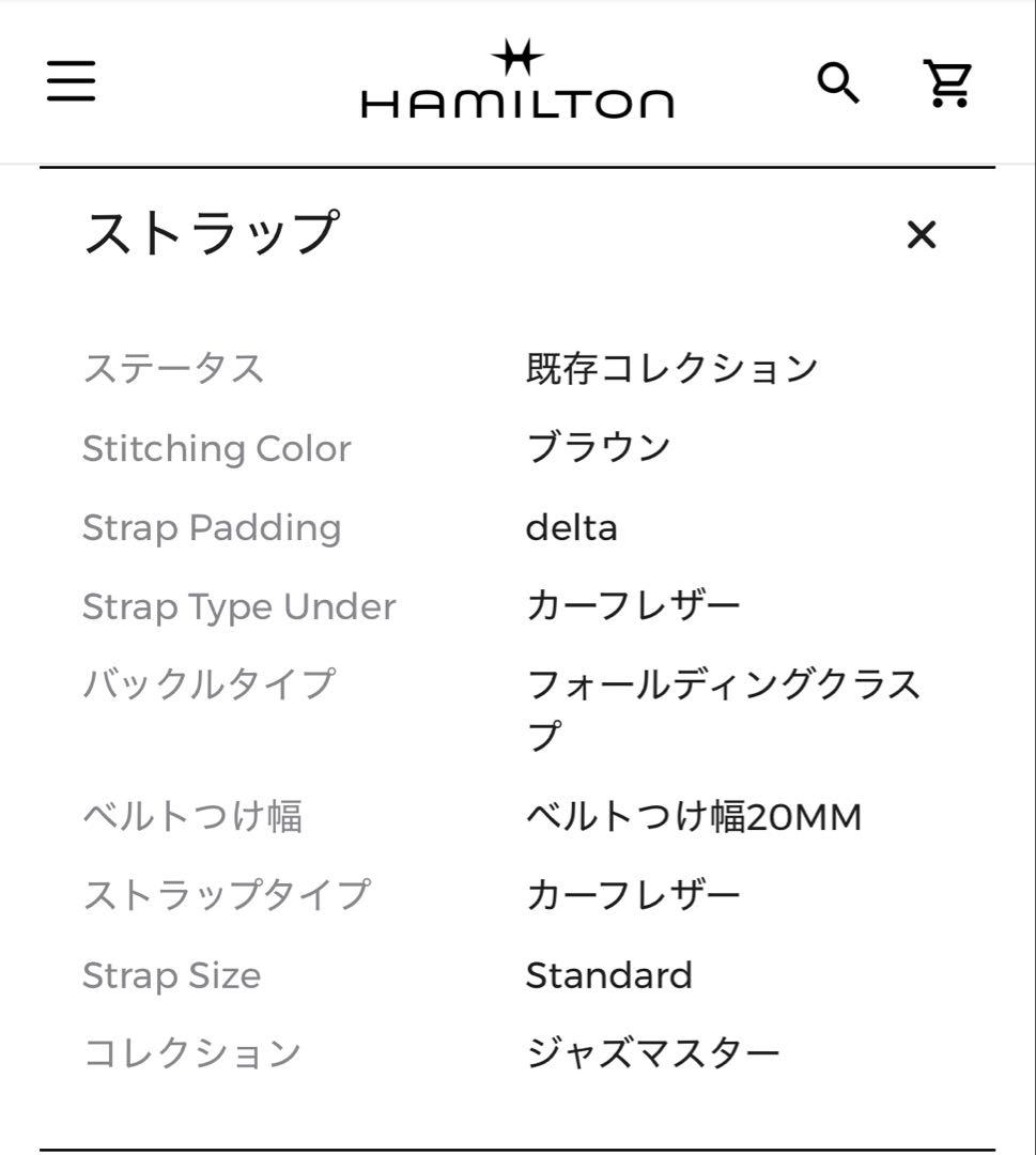 HAMILTON⭐︎ ジャズマスターBROWN STRAP 20MM