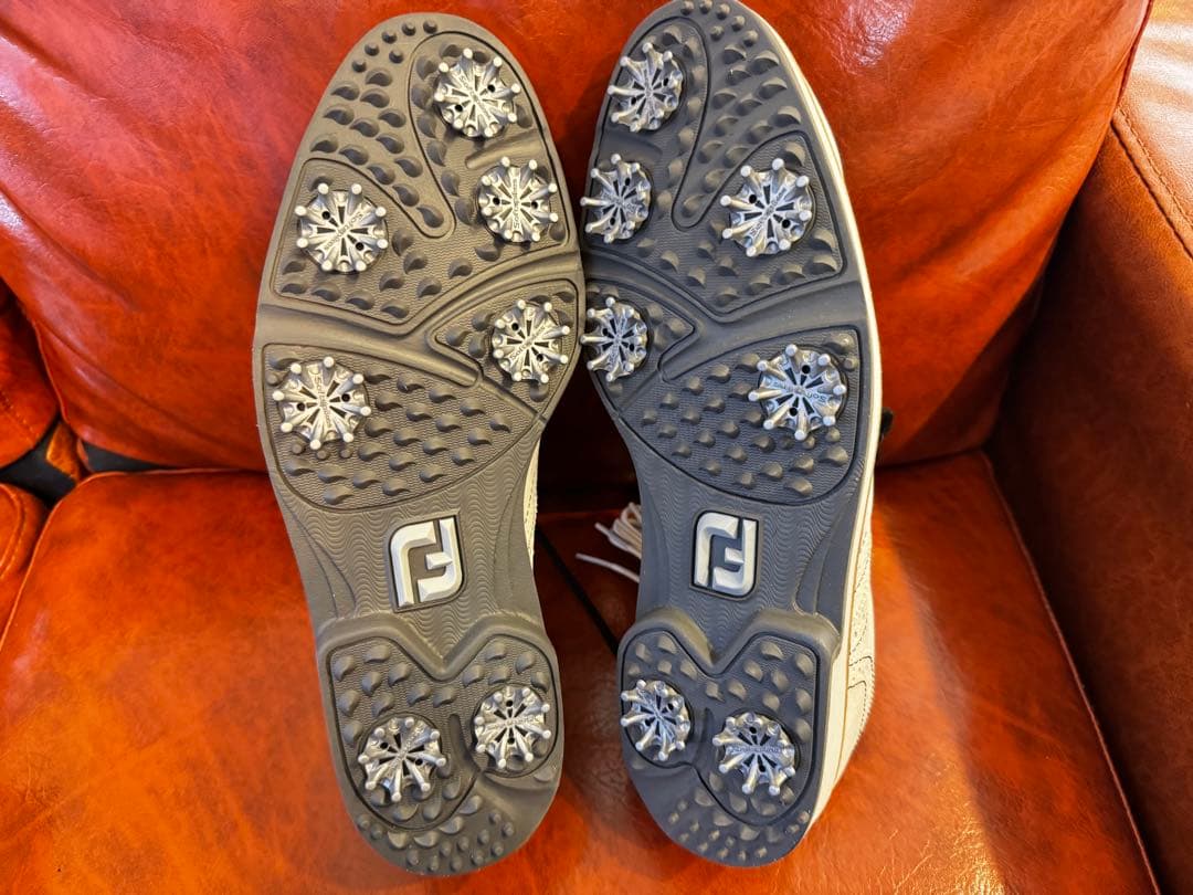 FootJoy ホワイト 26.5センチ ゴルフシューズ　レザーウイングチップ