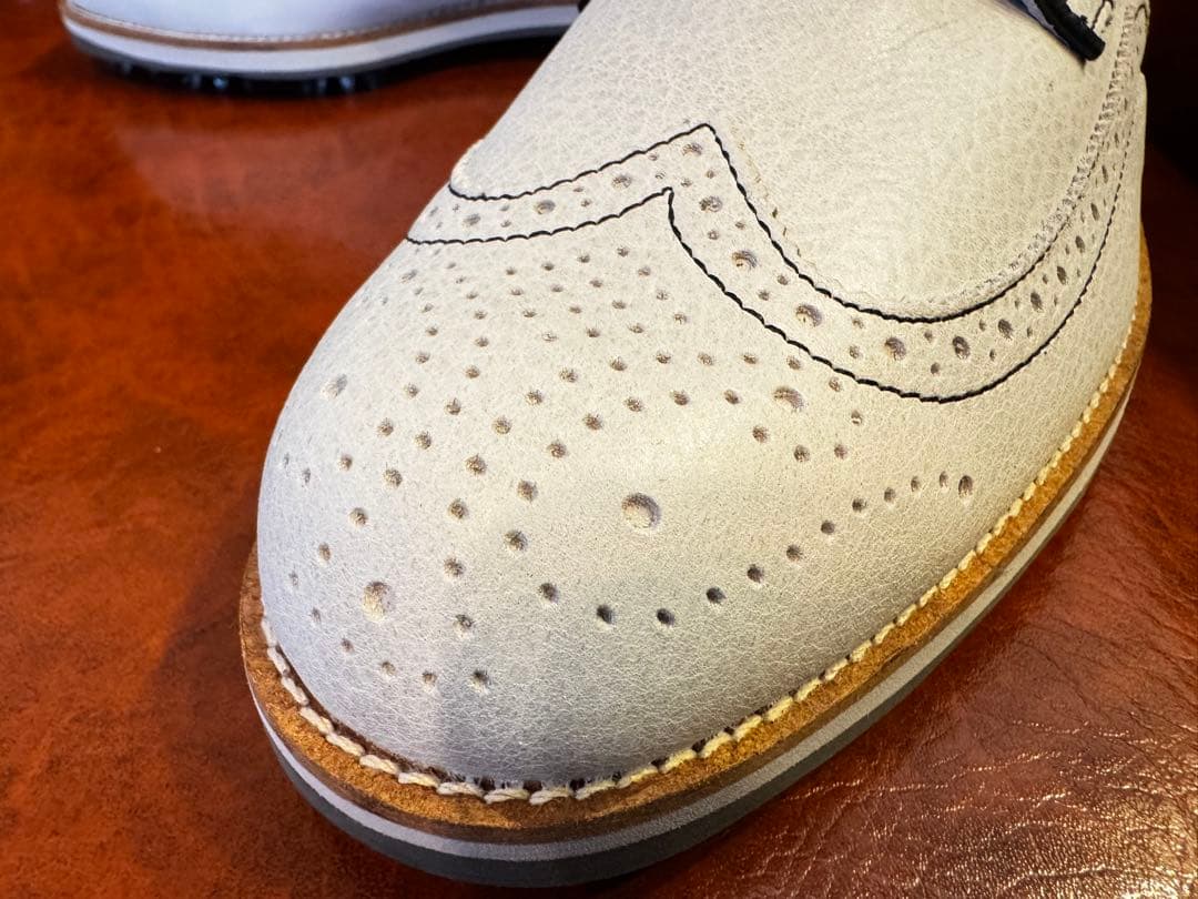 FootJoy ホワイト 26.5センチ ゴルフシューズ　レザーウイングチップ