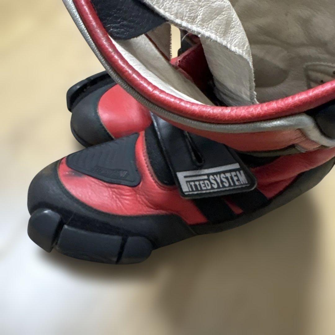 す*む様 クシタニ　バイク用　ブーツ 日本製 ホワイト/レッド/ブルー　25セン